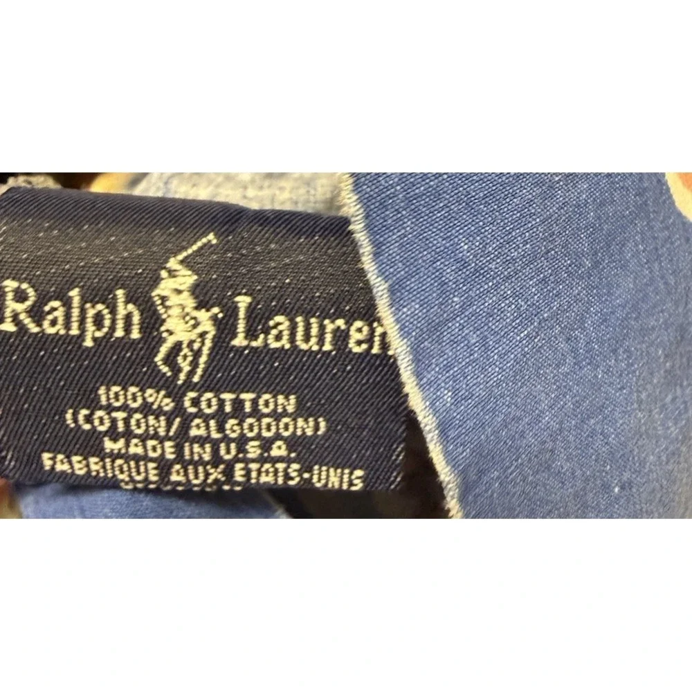 Rare RALPH LAUREN Retired Pillowcase Pair Melissa on Blue Floral Standard TWO